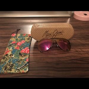 Maui Jim Polarized Aviator Mavericks in Rose Gold